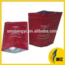aluminum foil stand up pouch with ziplock