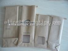Natural Kraft Tin Tie Bags with Window