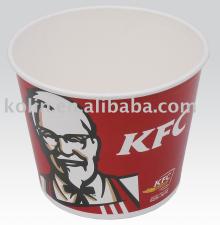 85oz, 130oz, 170oz  fried   chicken  buckets with paper lids/ fried   chicken  buckets