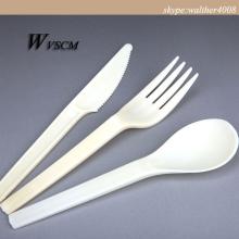 Biodegrdable corn starch disposable  plastic  cutlery set