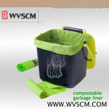 corn starch based compostable trash can liner for kitchen waste