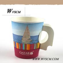 a beautiful logo printed disposable paper coffee cup with wings