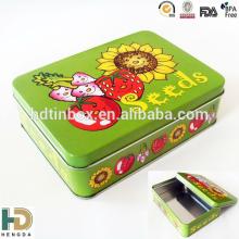 square candy tin box, cookie tin box, mint tin box with custom colorful printing