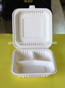 3 Compartment Corn Starch Disposable Lunch Box
