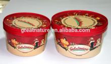 Disposable ice cream cups with lids