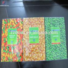 Back sealed PET and PE laminated plastic frozen vegetable packaging bag with custom printing