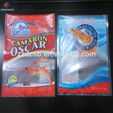 Custom printing plastic frozen mixed seafood bag for seafood packaging