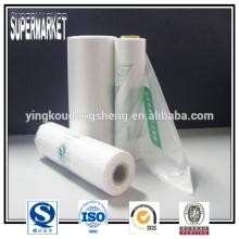 HDPE plastic supermarket bags on roll for supermarket use
