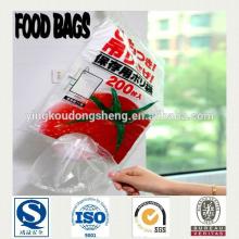 plastic bag on roll for food packaging