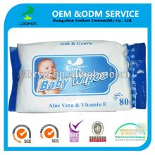80pcs extral care soft and gentle baby wipes with Aloe and Vitamin E