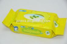 individual flushable moist wipes with Aloe vera and vitamin E