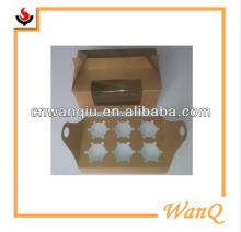 6 holds PVC windows Kraft art  paper   Cupcake   box es
