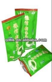 Plastic stand up tea bag with zipper