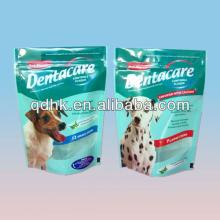 pet food packaging  stand   up   zipper   bag  with window