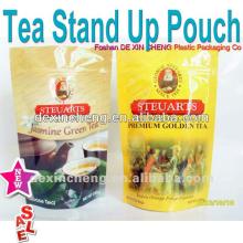 Stand Up Tea Bag With Aluminum Foil In Custom Printed