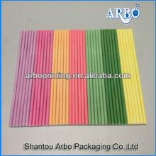 SGS Approved colored Jelly pop candy paper stick / lollipop stick