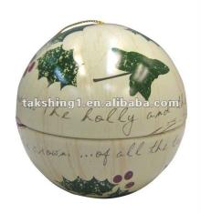 egg-shaped christmas tin box