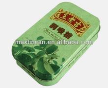 rectangular chewing gum candy mint tin box with hinge