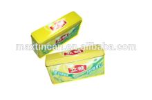 Wrigley chewing gum rectangular tin box with mint tin box in high quality color printing