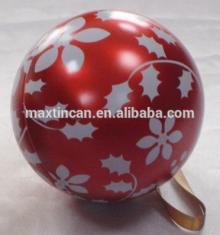  custom ized Christmas ball  shape  tin boxes for packaging  chocolate /cookies/biscuits