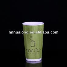 20oz/600ml/650ml disposable hot drink coffee ripple wall paper cup with lid