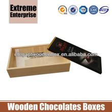  Chocolate s Bar Wooden  Box es with Clear  Window 