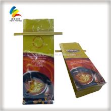 plastic packaging coffee bag with tin tie and one-way valve