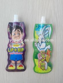 special shape empty liquid cream spout sachet