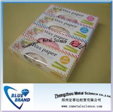 colored wax paper for food packaging/food grade wax paper