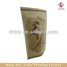 Tea bag packing with window aluminum foil food packaging bag with zipper