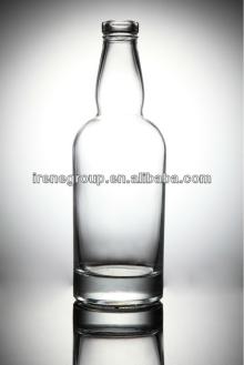 empty glass rum bottle