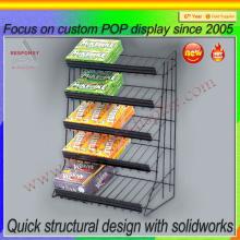 retail product simple desigh metal chewing gum display stand