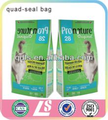 High Quality Quad-seal Plastic Cat Food Packaging Bag