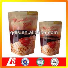 Stand Up Plastic Packaging Bag For snack