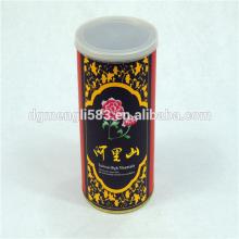 Characteristic round tea tin box with custom style
