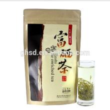 stand up craft paper tea bag with zipper top