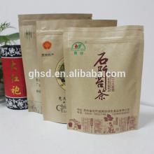 stand up craft paper aluminum foil zip lock tea bag