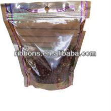  Zipper  Top Close Aluminum Foil Herb Tea  bag 