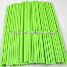 green colored paper lollipop sticks for party