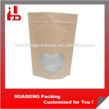 Stand Up  Kraft  Paper Pouch With Zipper Foil  Line d
