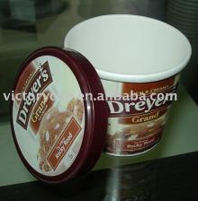 4oz ice cream paper cup with paper lid