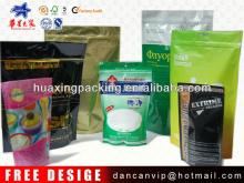Bottom gusset stand up pouches with reclosable zipper
