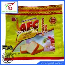high quality free sample tear notches chocolates egg toast cookies food snacks bag / packaging / pou