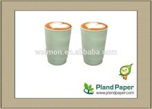 12oz pla biodegradable corn starch paper ripple wall cup