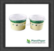 390ml biodegradable Eco PLA Disposable Paper Salad Soup Bowl