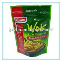 printed ziplock food grade food bag , food packaging bag