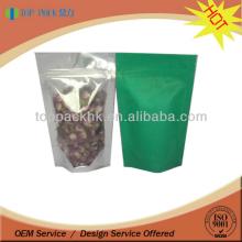 Custom printed tea bag with front clear/  transparent  tea packaging bag