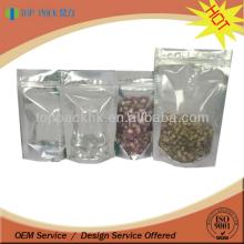 8oz Green tea bag/ transparent foil tea bag/ foil nuts bag with front clear