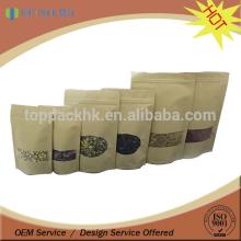 Foil  line d  kraft  paper for food/ Doypack standing up plastic  kraft  paper tea bag/ food bag kaft pape