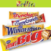 Heat Sealable Chocolate Snack Bar Wrapper Sachet Packaging